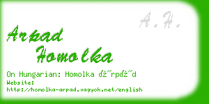 arpad homolka business card